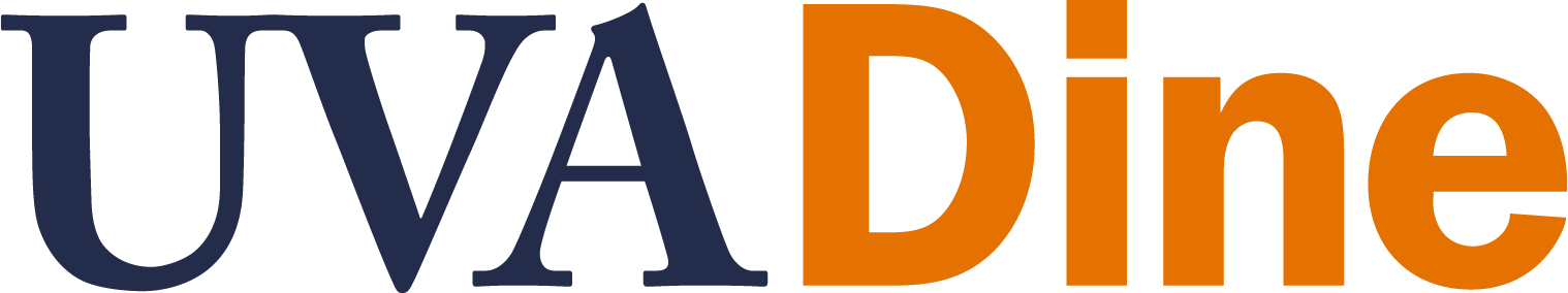 this logo reads "UVA Dine" in orange and grey letters
